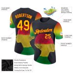 Personalized Black Yellow Red 3D Black History Month Tee Shirt - Unique Performance Apparel Personalized Black Yellow-Red