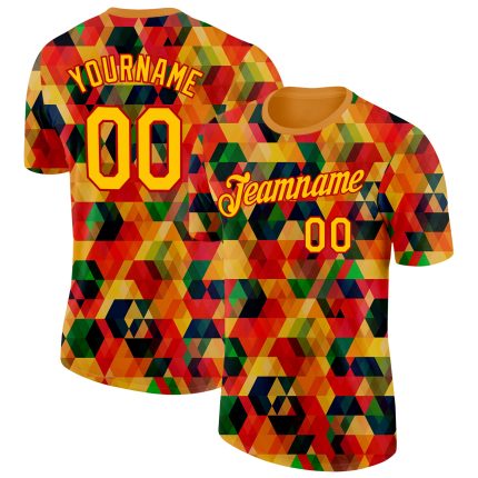 Black History Month 3D Personalized Performance T-Shirt - Black Yellow Red Personalized Black Yellow-Red 3D Black History