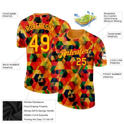 Black History Month 3D Personalized Performance T-Shirt - Black Yellow Red Personalized Black Yellow-Red 3D Black History