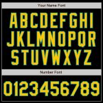 Custom Baseball Jersey with Personalized Name and Number in Black Yellow and Teal - Authentic Team Apparel Personalized Black