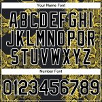 Custom 3D Pattern Animal Snake Baseball Jersey - Personalized Black Yellow-White with Team Name and Number Personalized Black