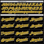 Personalized Black and Yellow Gradient Fashion Baseball Jersey Personalized Black Yellow-White Gradient Fashion Baseball