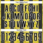 Custom Sublimation Soccer Jersey with Personalized Name and Number - Black Yellow-White Team Uniform Personalized Black Yellow-White