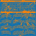 Personalized Blue Bay Orange Abstract Grunge Art Basketball Jersey Sublimation Round Neck Suit Personalized Blue Bay Orange