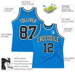 Custom Name Number Basketball Jersey - Personalized Authentic Blue Black Cream Throwback Design Personalized Blue Black-Cream