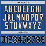 Customizable Blue Black and Cream Baseball Jersey - Personalized Throwback Style Personalized Blue Black-Cream Throwback