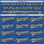 Customizable Blue Black and Cream Baseball Jersey - Personalized Throwback Style Personalized Blue Black-Cream Throwback