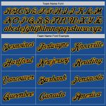 Personalized Blue Black Gold Throwback Basketball Jersey for Men and Women Personalized Blue Black-Gold Throwback Basketball