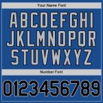 Personalized Blue Black Gray Baseball Jersey | Custom Throwback Style Personalized Blue Black-Gray Throwback Baseball Jersey
