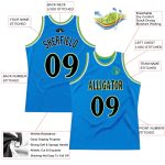 Custom Authentic Basketball Jersey - Personalized Blue Black Neon Green with Team Name & Number Personalized Blue Black-Neon