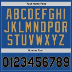 Personalized Basketball Jersey - Throwback Blue Black-Old Gold Design Personalized Blue Black-Old Gold Throwback Basketball