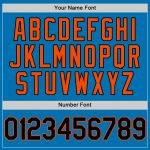 Custom Name Number Authentic Baseball Jersey Personalized Blue Black-Orange Personalized Blue Black-Orange Authentic Baseball