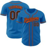 Custom Blue Black Orange Baseball Jersey for Men and Women Personalized Blue Black-Orange Baseball Jersey