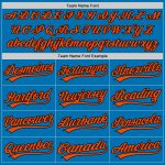 Custom Blue Black Orange Baseball Jersey for Men and Women Personalized Blue Black-Orange Baseball Jersey