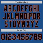 Custom Team Baseball Jersey - Personalized Blue Black-Orange Mesh with Name & Number, Authentic Throwback Design Personalized