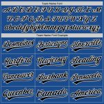 Custom Name and Number Personalized Blue Black-White Authentic Throwback Baseball Jersey Personalized Blue Black-White Authentic