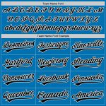 Custom Personalized Blue and Black White Baseball Jersey for Men Personalized Blue Black-White Baseball Jersey