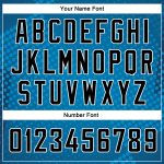 Custom Name and Number Authentic City Edition Basketball Jersey - Personalized Blue Black-White Halftone Design Personalized