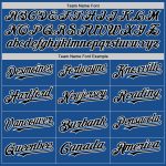 Personalized Blue Black White Mesh Baseball Jersey - Throwback Style Personalized Blue Black-White Mesh Throwback Baseball