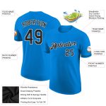 Personalized Performance T-Shirt in Blue Black-White for Men and Women Personalized Blue Black-White Performance T-Shirt