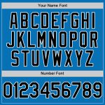 Custom Name Number Team Polo Shirt - Personalized Blue Black White Performance Golf Shirt Personalized Blue Black-White Performance