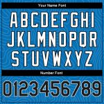 Personalized City Edition Basketball Jersey - Blue Black White Rounded Zig Zag Lines Personalized Blue Black-White Rounded