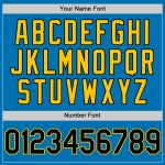 Customizable Blue Black Yellow Baseball Jersey for Adults and Kids Personalized Blue Black-Yellow Baseball Jersey