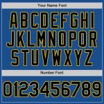 Custom Authentic Baseball Jersey with Personalized Name & Number - Blue Black-Yellow Mesh Design Personalized Blue Black-Yellow