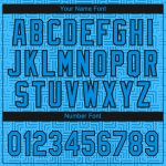 Custom Name and Number Authentic Baseball Jersey - Personalized Blue-Black 3D Pattern Design Personalized Blue Blue-Black