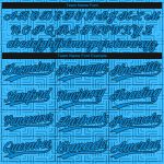 Custom Name and Number Authentic Baseball Jersey - Personalized Blue-Black 3D Pattern Design Personalized Blue Blue-Black