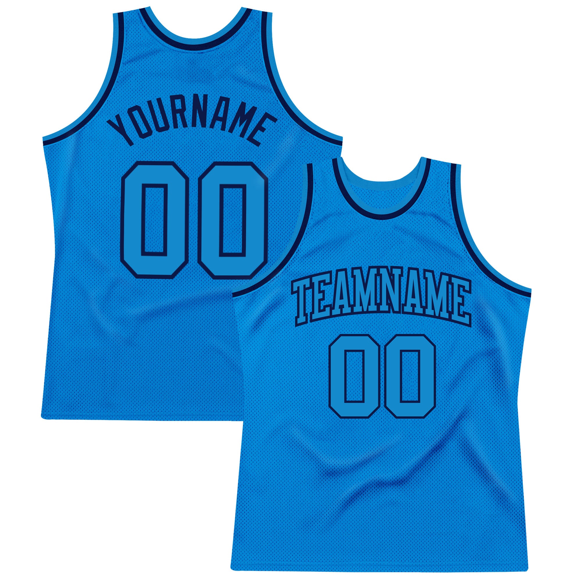 Personalized Authentic Blue-Navy Basketball Jersey with Custom Name and Number - Throwback Team Style Personalized Blue Blue-Navy