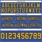 Personalized Blue Gold Black Basketball Shorts for Throwback Style Personalized Blue Gold-Black Throwback Basketball Shorts