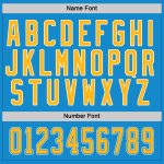 Custom Name Number Hockey Jersey - Personalized Blue Gold-Cream Team Jersey Personalized Blue Gold-Cream Hockey Jersey Team