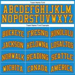 Custom Team Basketball Jersey with Personalized Name and Number - Blue Gold Navy Orange Authentic Throwback Design Personalized