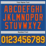 Custom Blue Gold Navy Orange Throwback Baseball Jersey - Personalized Sportswear Personalized Blue Gold Navy-Orange Throwback