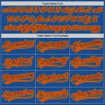 Custom Blue Gold Navy Orange Throwback Baseball Jersey - Personalized Sportswear Personalized Blue Gold Navy-Orange Throwback