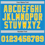 Custom Name Number Blue Gold-White Authentic Throwback Basketball Jersey - Personalized Team Jersey Personalized Blue Gold-White