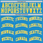 Custom Name Number Blue Gold-White Authentic Throwback Basketball Jersey - Personalized Team Jersey Personalized Blue Gold-White
