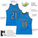 Custom Name and Number Personalized Basketball Jersey - Blue Gray Black Authentic Throwback Design Personalized Blue Gray-Black