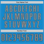 Custom Name and Number Personalized Basketball Jersey - Blue Gray Black Authentic Throwback Design Personalized Blue Gray-Black