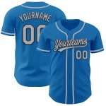 Personalized Blue Gray Black Baseball Jersey Custom Team Shirt for Men Personalized Blue Gray-Black Baseball Jersey
