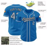 Personalized Blue Gray Black Baseball Jersey Custom Team Shirt for Men Personalized Blue Gray-Black Baseball Jersey