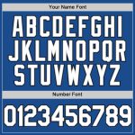 Personalized Throwback Baseball Jersey in Blue Gray-Black Color Personalized Blue Gray-Black Throwback Baseball Jersey