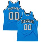 Personalized Blue Gray Black Basketball Jersey for Throwback Style - Custom 2 Personalized Blue Gray-Black Throwback Basketball