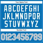 Custom Team T-Shirt with Name and Number - Personalized Blue Gray Navy Performance Shirt Personalized Blue Gray-Navy Performance