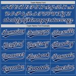 Personalized Blue Gray Navy White Baseball Jersey Custom Design Throwback Personalized Blue Gray Navy-White Throwback Baseball