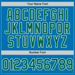 Custom Name and Number Authentic Baseball Jersey - Personalized Blue Kelly Green White Design Personalized Blue Kelly Green-White