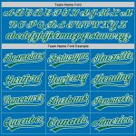 Custom Name and Number Authentic Baseball Jersey - Personalized Blue Kelly Green White Design Personalized Blue Kelly Green-White