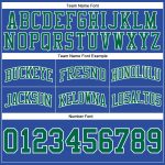 Personalized Blue Green White Basketball Shorts - Throwback Style Personalized Blue Kelly Green-White Throwback Basketball