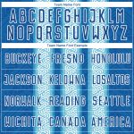 Personalized Blue Light and White Ethnic Stripes Soccer Jersey Uniform Personalized Blue Light Blue-White Ethnic Stripes